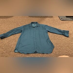 EUC Banana Republic L Casual Button Down Shirt for Men Teal